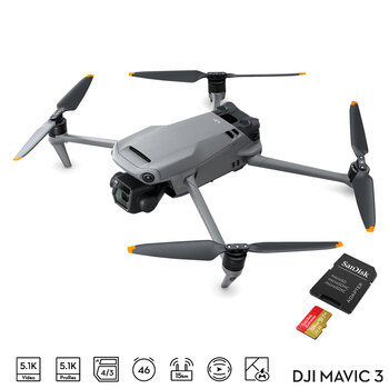 DJI MAVIC 3 Fly More Bundle with 128GB Sandisk Extreme microSDXC cards for Action Sports Cameras
