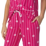 DKNY Notch Collar 3 Piece PJ Set in Pink - Large