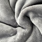 Faux Rabbit Fur Blanket in Grey, 234 x 249 cm