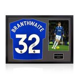 Jarred Branthwaite Signed Framed Everton Football Shirt including 1 Photo, with Black Mount