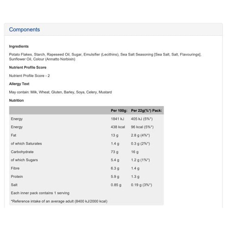 Nutritional Information