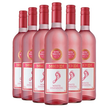 Barefoot White Zinfandel, 6 x 75cl