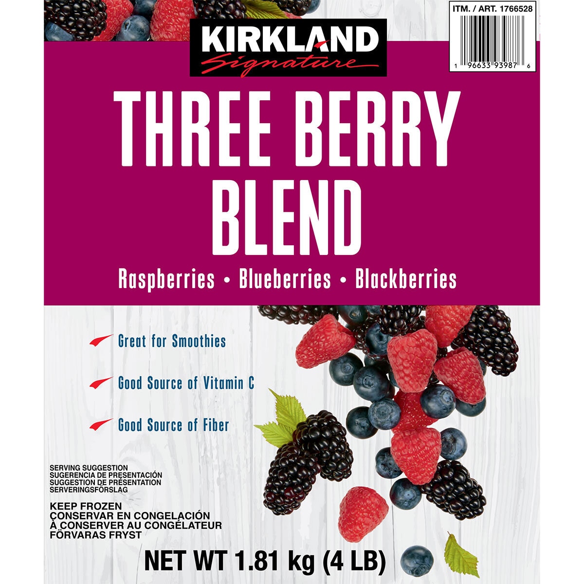 Kirkland Signature Three Berry Blend, 1.81kg