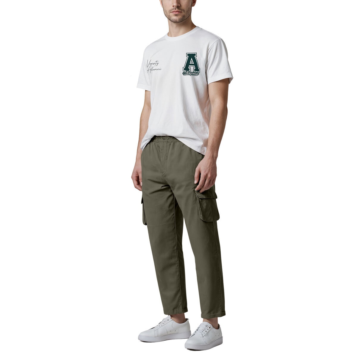 Aeropostale Men's Cargo Jogger in Khaki