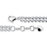 2.00ctw Round Brilliant Cut Diamond Double Row Bracelet, 18ct White Gold