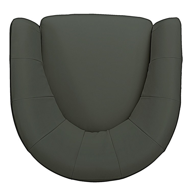 Natuzzi Grey Leather Swivel Accent Chair Costco UK