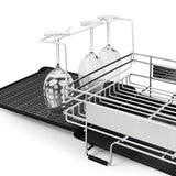 Sabatier Expandable Dish Rack with Stemware Rack