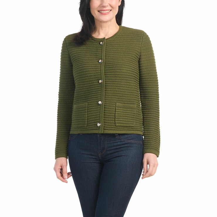 Hilary Radley Textured Knit Jacket
