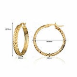 14ct Yellow Gold Textured Hoop Earrings 14ct Yellow Gold Textured Hoop Earrings