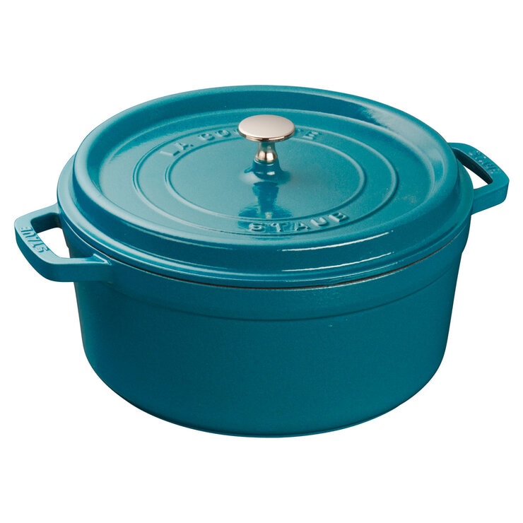 Staub 26cm Round Cast Iron Cocotte, Mint Green