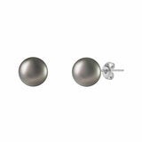 10-10.5mm Tahitian Pearl Earrings, 14ct White Gold 10-10.5mm Tahitian Pearl Earrings, 14ct White Gold
