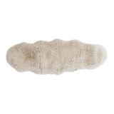 Naturally Sheepskins Long Wool Double Rug in Stone, 180 x 55 cm