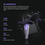 Andaseat Kaiser 4 Chair, Black - 5D Armrest