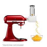 KitchenAid Fresh Prep Slicer / Shredder attached to the stand mixer