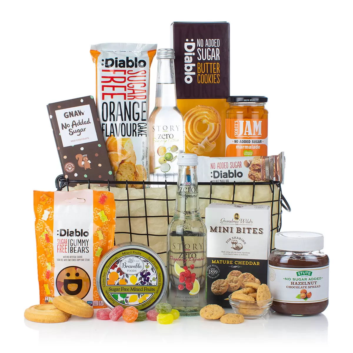 Low Sugar Luxuries Gift Basket