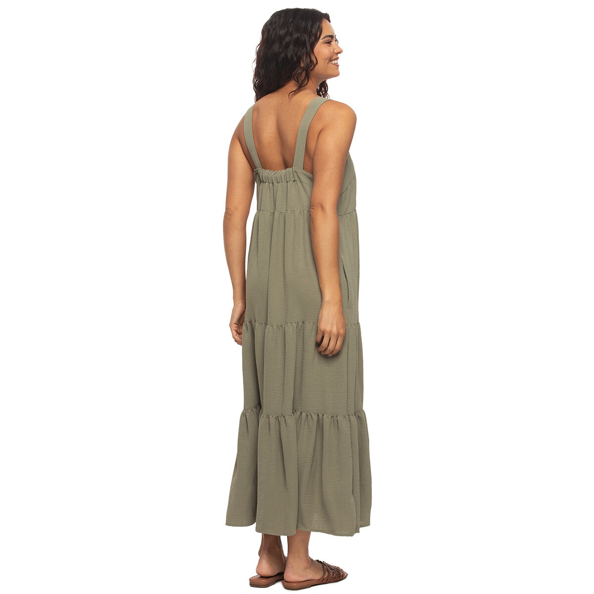 Jezebel Ladies Tiered Dress in Green Jezebel Ladies Tiered Dress in Green