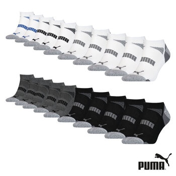 Puma Men's No Show Sock 10 Pack in 2 Colours & 2 Sizes