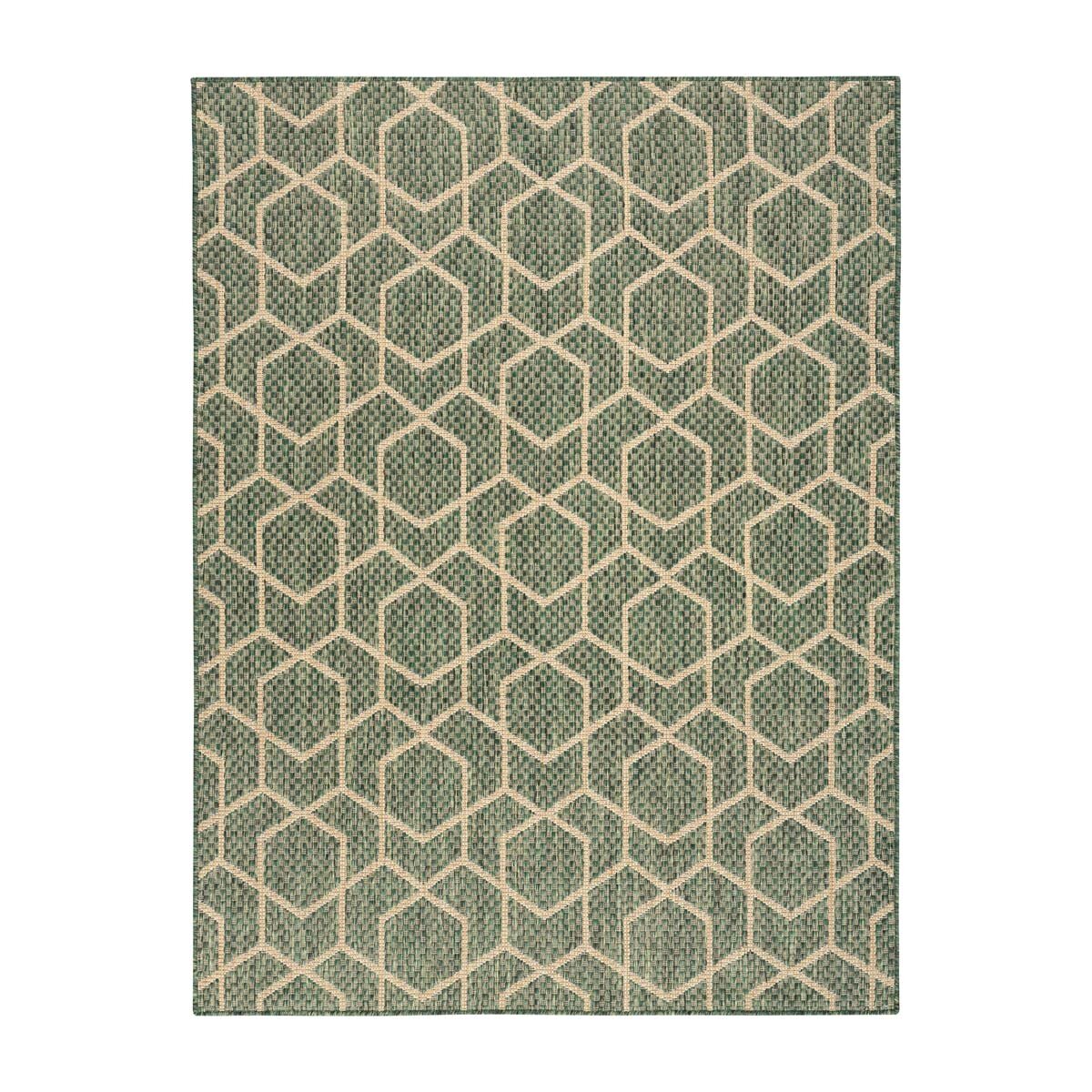Nourison Horizon Geometric Indoor / Outdoor Rug in 2 Sizes, Green