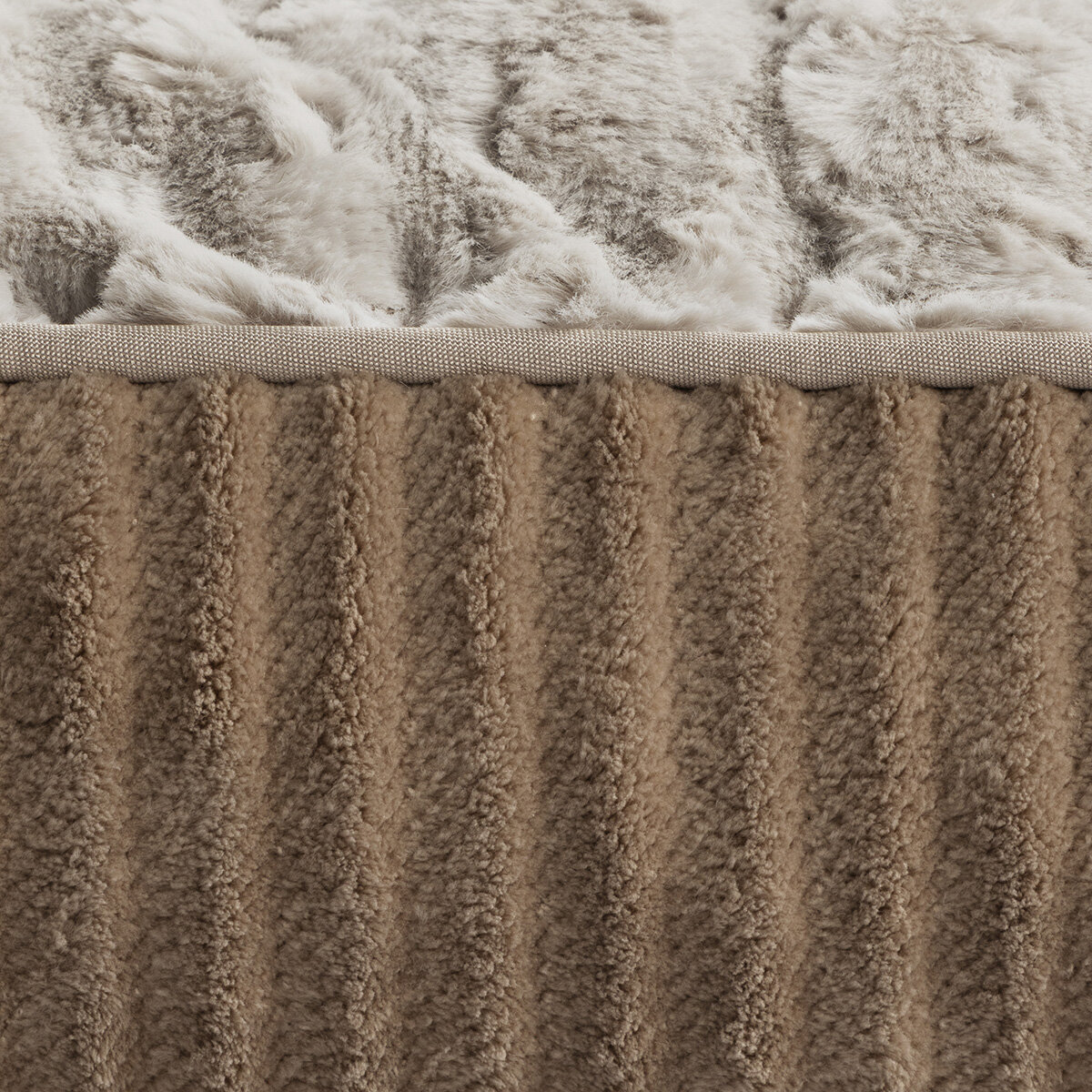 Pet Bed in Tan Striped