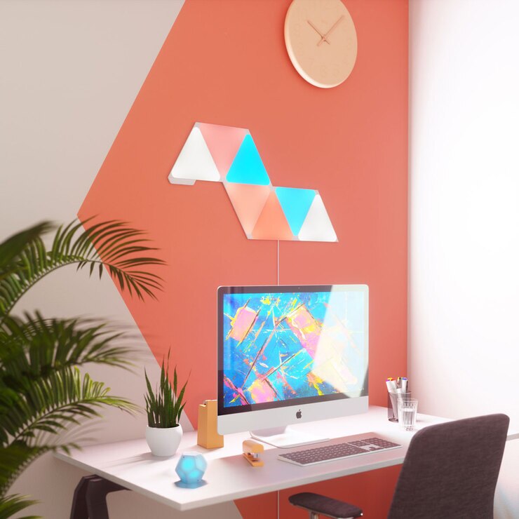 Nanoleaf Smart Light Shapes Triangles Starter Kit 7 Panels Costco UK