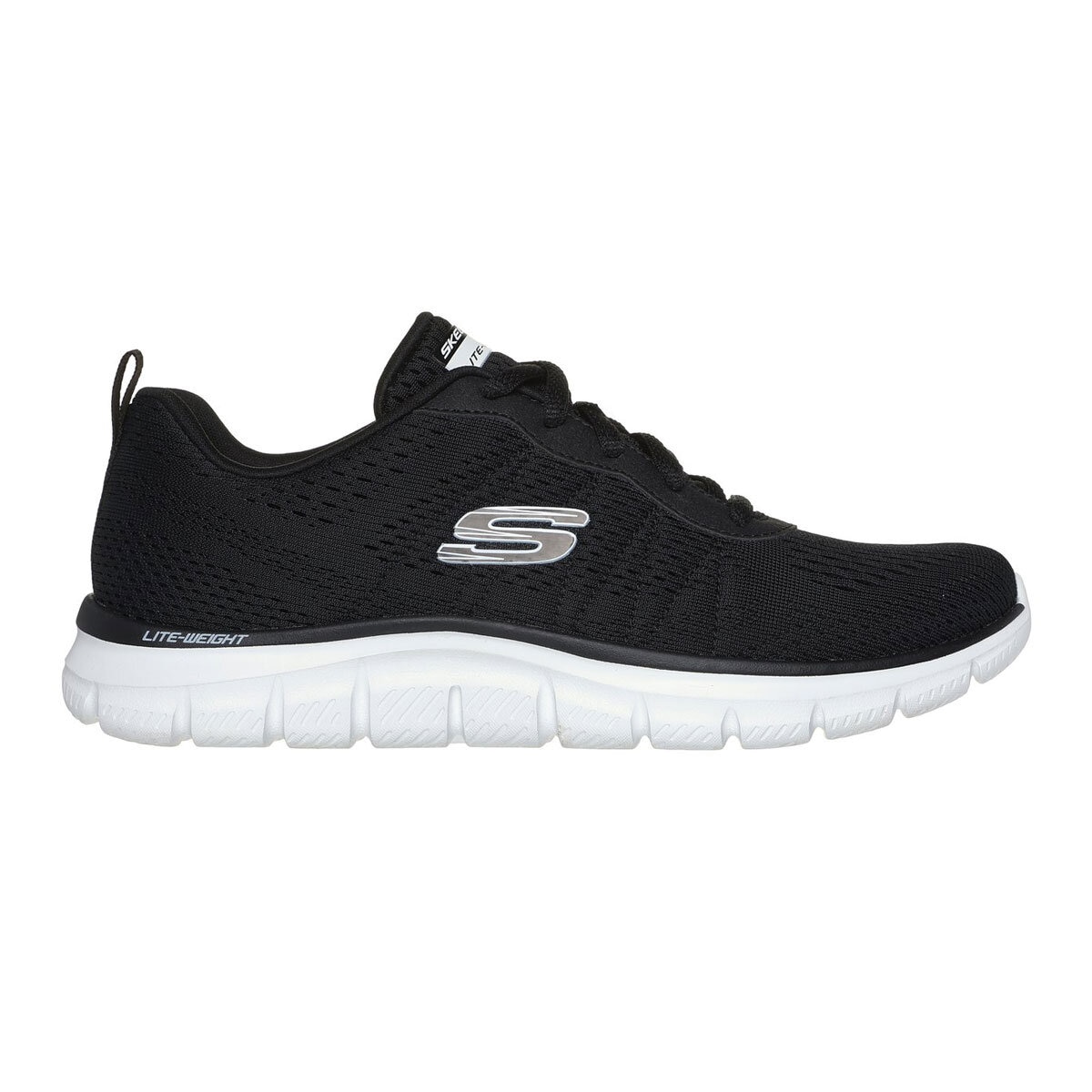 Skechers Ladies Track Staple Trainer in Black, Size 5