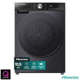 Hisense WF5S1045BB, 10.5kg 1400rpm Washing Machine, A Rated in Black