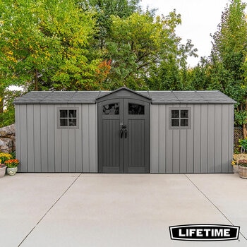 Lifetime 19ft x 7ft (5.7 x 2.1m) Outdoor Storage Shed - Model 60522