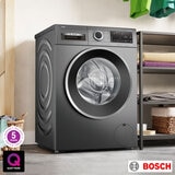 Bosch Series 6 WGG244FCGB Washing Machine, 9kg, 1400PRM, A Rated in Grey