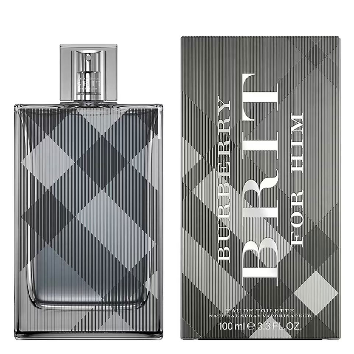 Burberry Brit Mens EDT Spray 100ml image of bottle and box