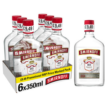 Smirnoff Red Label Vodka PM £9.49, 6 x 35cl