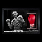 Ebanie Bridges Signed Boxing Glove Frame - Signed "Blonde Bomber" Ebanie Bridges Signed Boxing Glove Frame - Signed "Blonde Bomber"