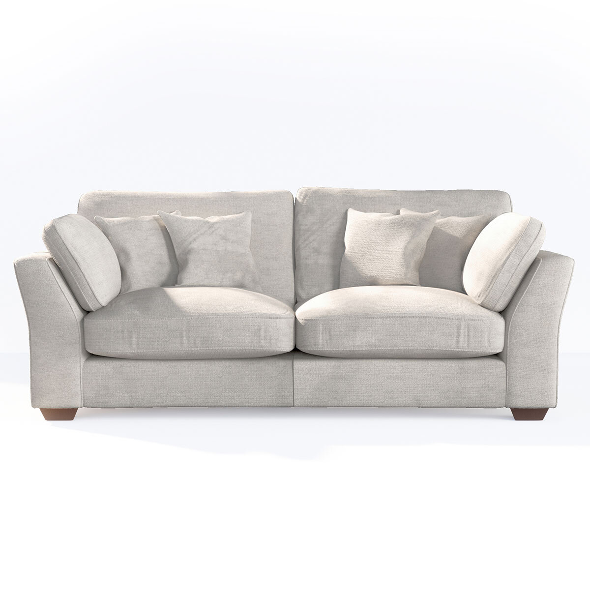 Selsey Beige Fabric 4 Seater Split Sofa