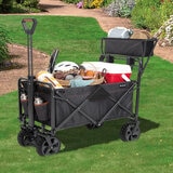 Mac Sports Deluxe Push Pull Folding Wagon with Brakes