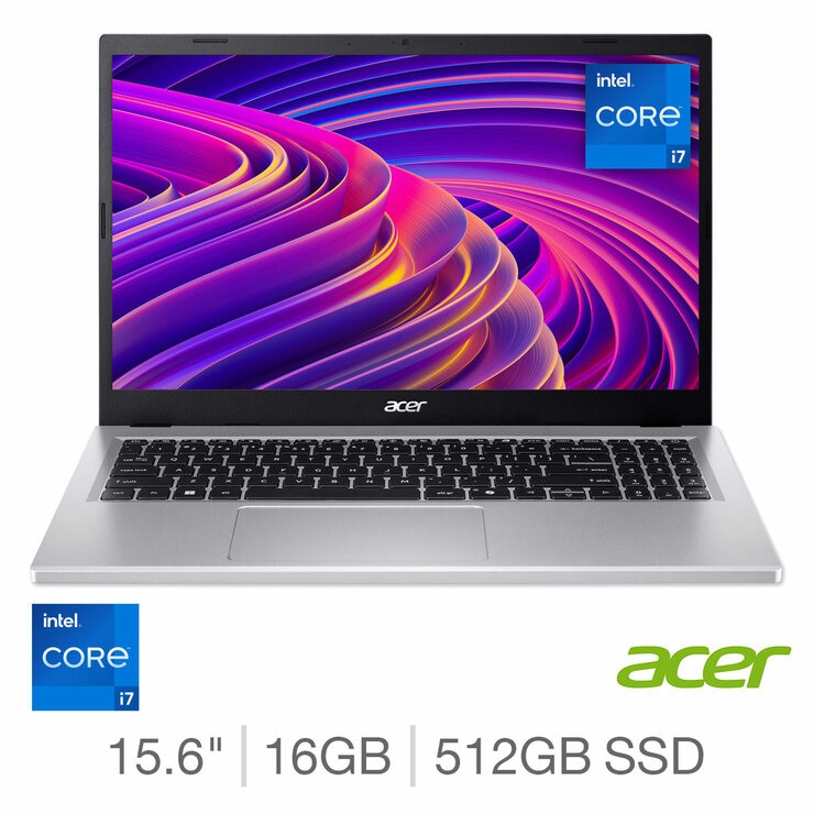 Acer Aspire Go 15, Intel Core i7, 16GB RAM, 512GB SSD, 15.6 Inch Laptop, NX.J4GEK.00M