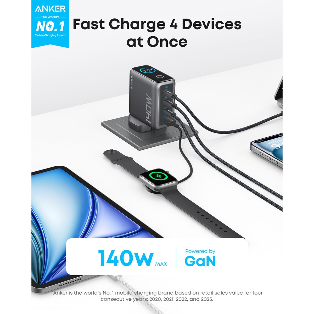 Anker Nano 45W Foldable USB-C Charger and Anker Prime 140W USB-C 4-Port GaN Charger