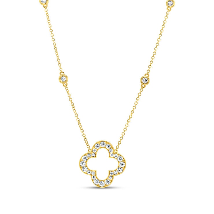 0.70ctw Round Brilliant Cut Diamond Necklace,14ct Yellow Gold 0.70ctw Round Brilliant Cut Diamond Necklace,14ct Yellow Gold