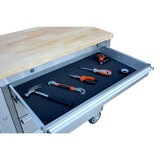 Close up details HILKA 55" 8 DRWR TROLLEY TOOL TROLLEY PCC55