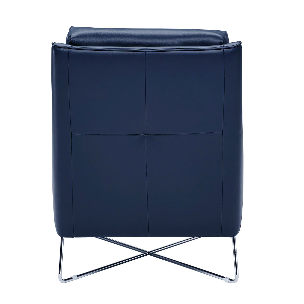 Natuzzi Navy Top Grain Leather Accent Chair Costco UK