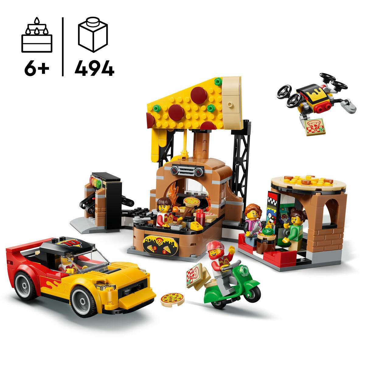 LEGO City Pizza Delivery Experience with Vehicles - Model 60496 (6+ Years) LEGO City Pizza Delivery Experience with Vehicles - Model 60496 (6+ Years)