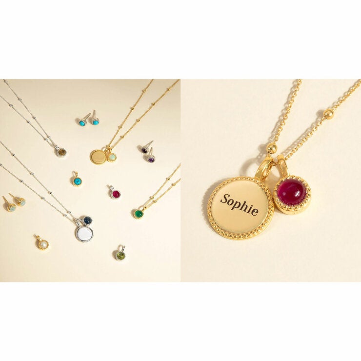 Gold Plated Semi-Precious Pendant