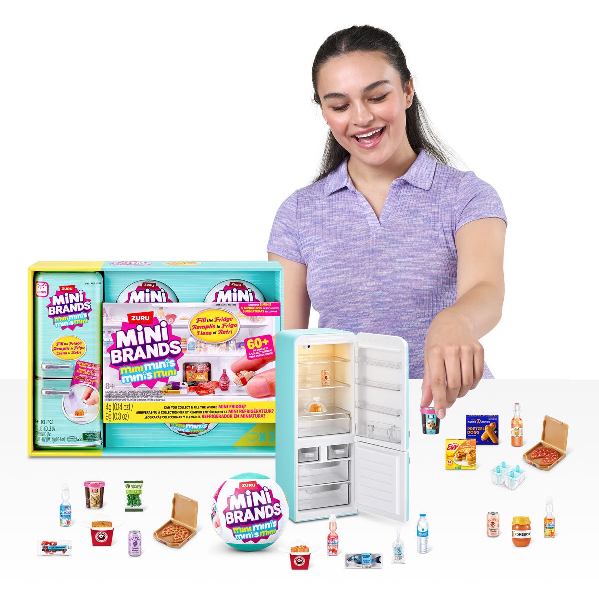 Mini Brands Fill the Fridge S1 Playset with 3 Capsules (8+ Years)