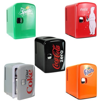 Coca Cola 4L Mini Fridge 6 Can Portable 12V Cooler / Warmer