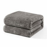 Mon Chateau Light Grey Faux Fur Throw, 152 x 177 cm