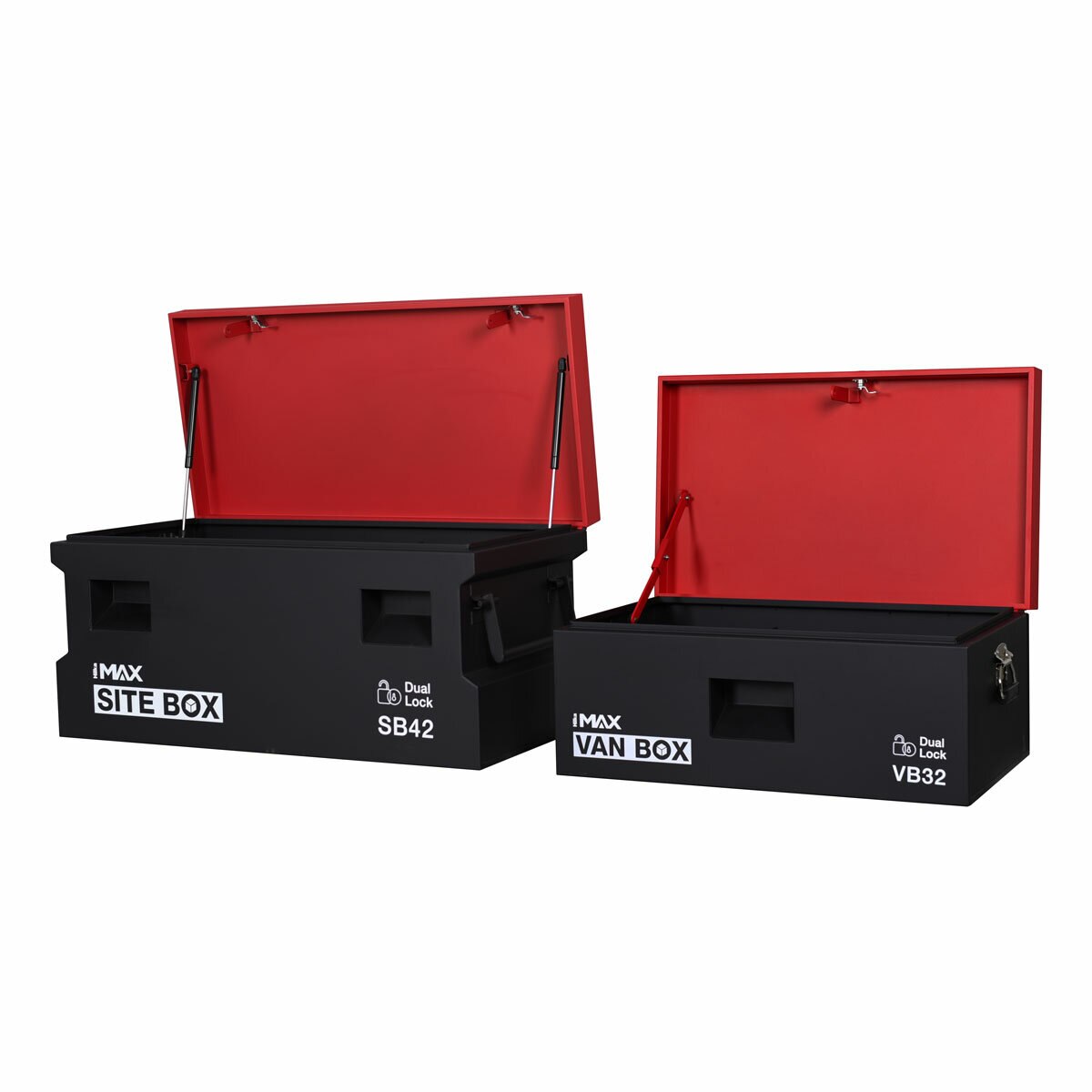 Hilka 32" (81cm) Van / 42" (107cm) Heavy Duty Steel Site Storage Box Bundle