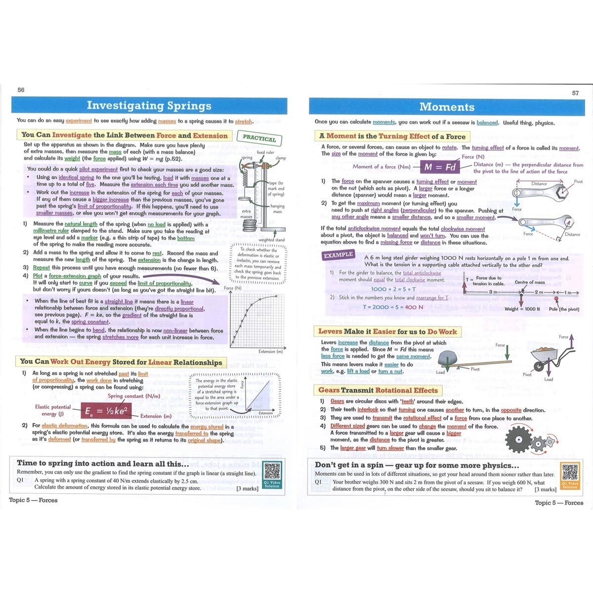Page Spread CGP GCSE AQA Physics text book
