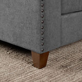 True Innovations Ellen Dark Grey Fabric Corner Sofa 