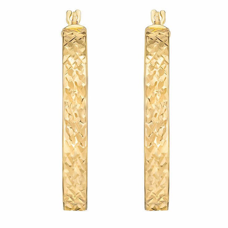 14ct Yellow Gold Hoop Earrings Costco UK