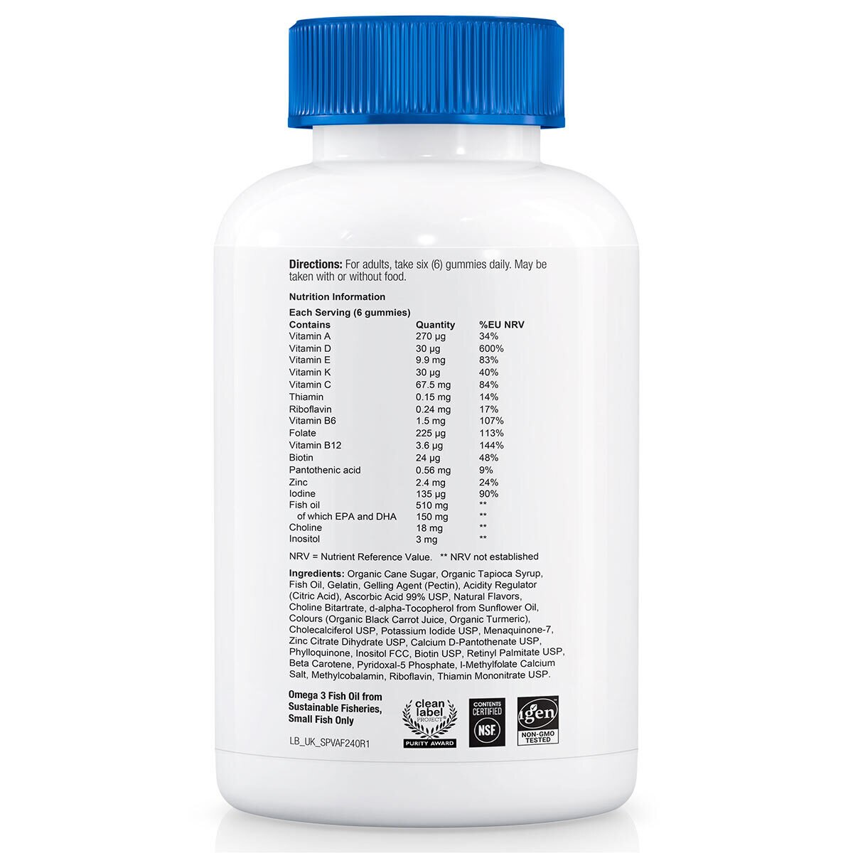 SmartyPants Adult Formula Multivitamin Gummies, 240 Tablets Costco UK