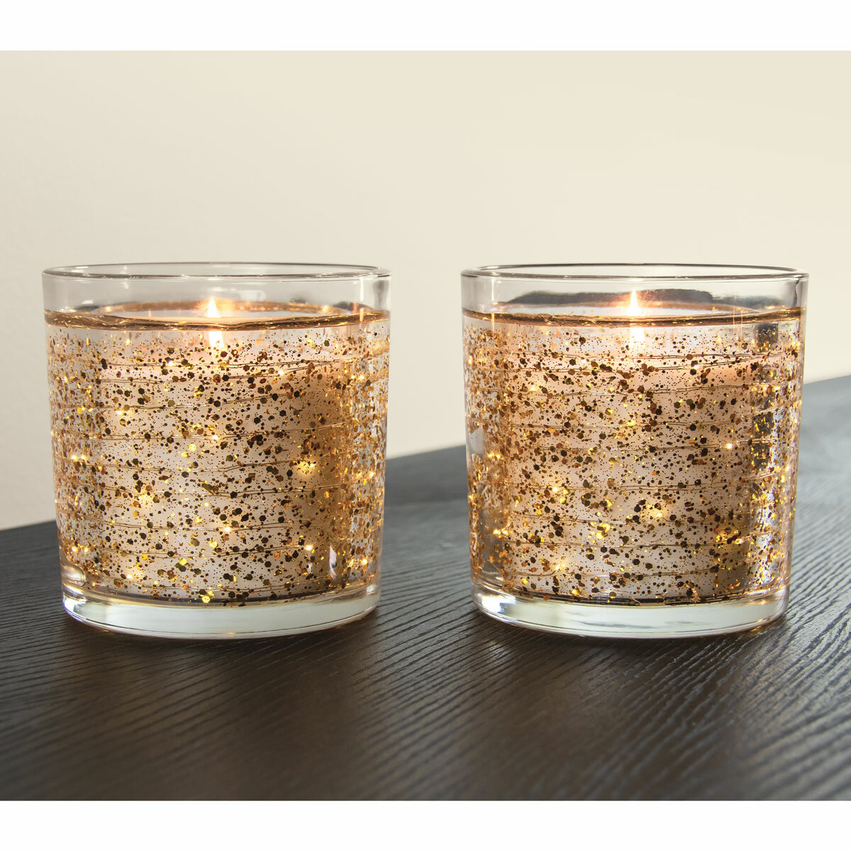 Avaria Light-Up LED Candle, 2 Pack in Pomegranate & Gilded Bay