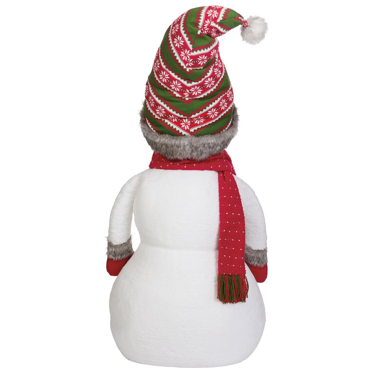 3.9ft (1.2m) Soft Sculpture Cosy Stocking Cap Snowman